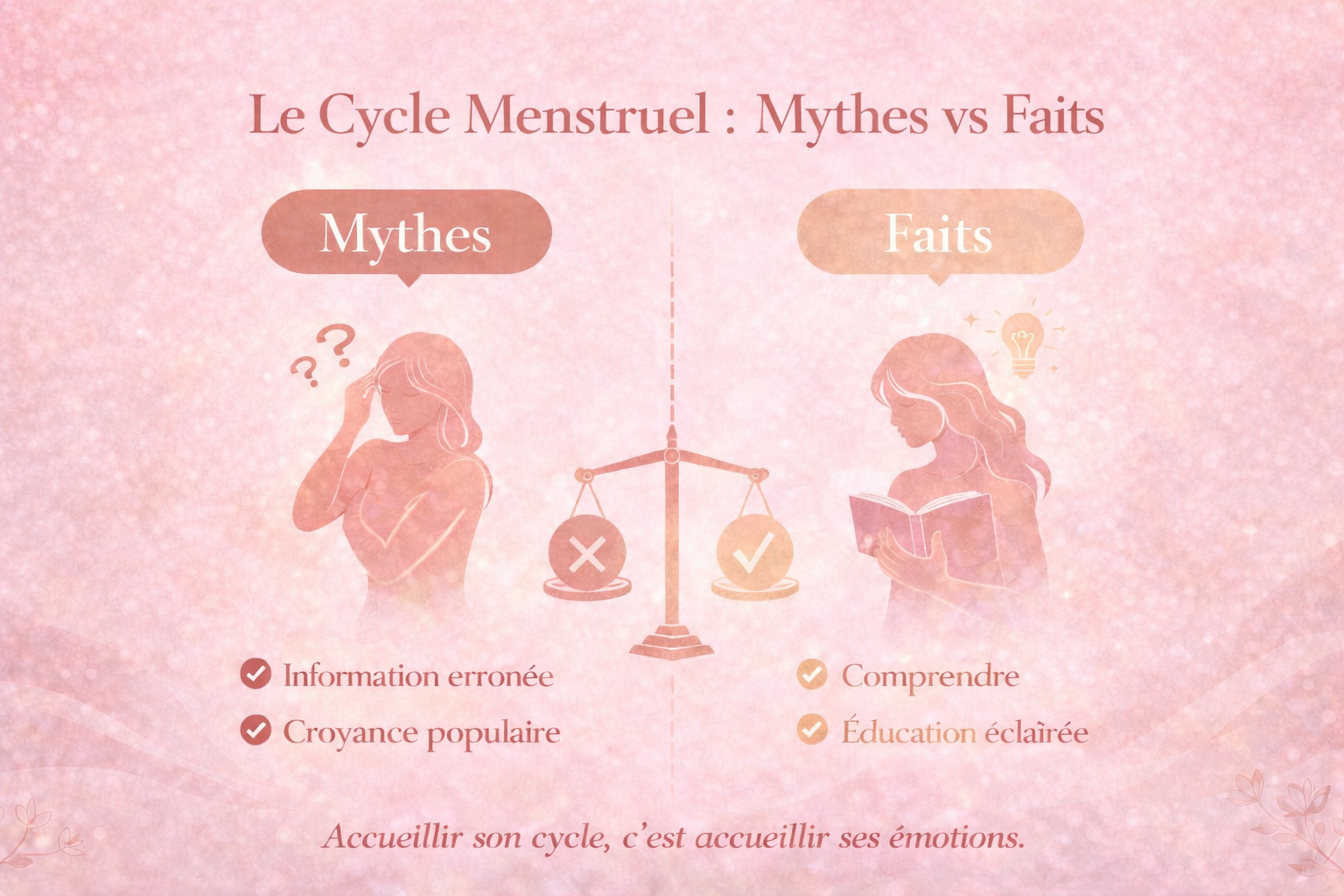 Illustration de la phase menstruelle